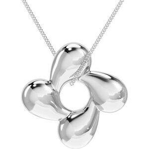 Silver Necklace for Women Hypoallergenic with 16mm Chain